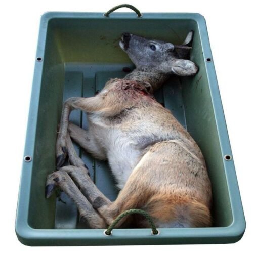 Bac à gibiers en plastique avec poignet de transport