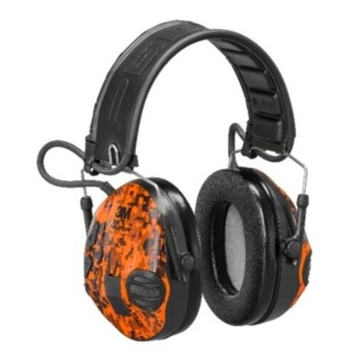 Casque électronique coquilles vertes/oranges digital Camo SportTac Peltor
