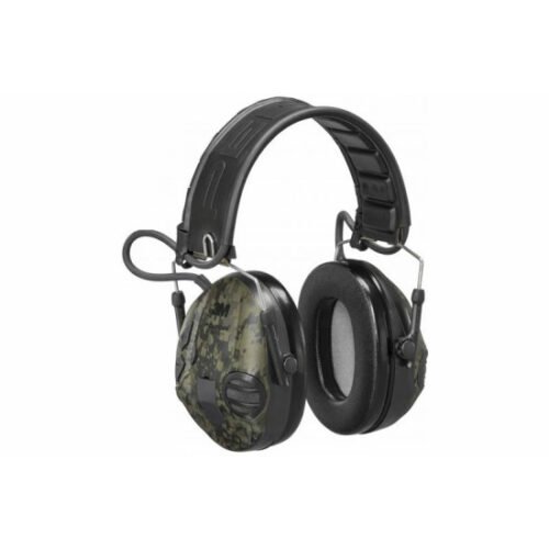 Casque électronique coquilles vertes/oranges digital Camo SportTac Peltor