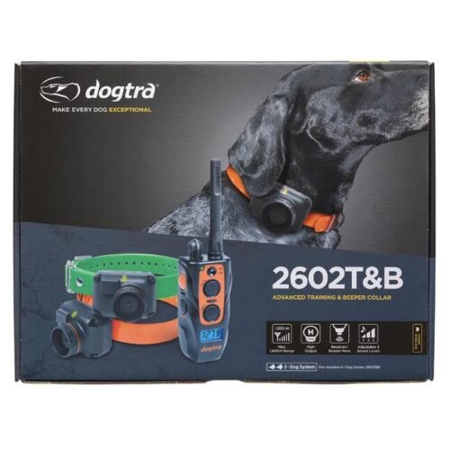 PACK 2 COLLIERS + TÉLÉCOMMANDE DE DRESSAGE ET REPÉRAGE POUR CHIEN DOGTRA 2602T&B – Image 3