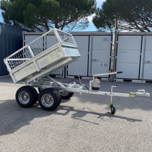 Remorque Benne Hydraulique Manuelle 1 Essieu (PTC 900 kg) OCCASION