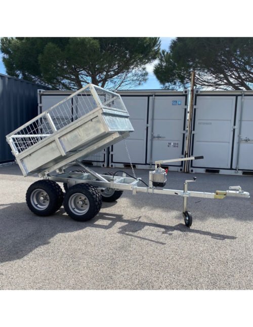 Remorque Benne Hydraulique Manuelle 1 Essieu (PTC 900 kg) OCCASION