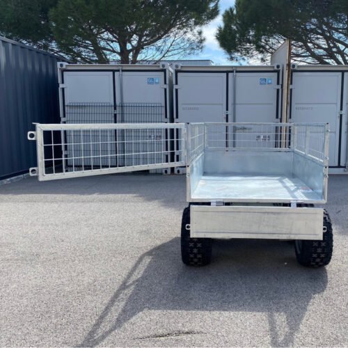 Remorque Benne Hydraulique Manuelle 1 Essieu (PTC 900 kg) OCCASION