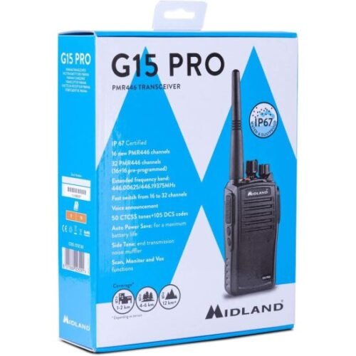 Pack Walkie-Talkie Midland G15 Pro (x4) avec Chargeur Multiple – Image 3