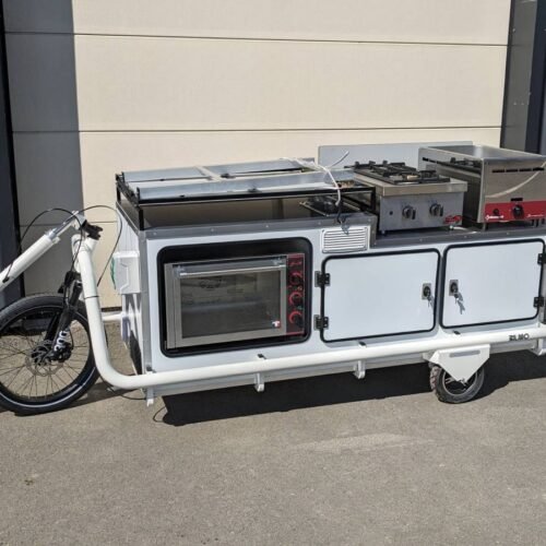 Remorque Cuisine Écoresponsable « Bilmo » & Vélo Cargo Jean Fourche