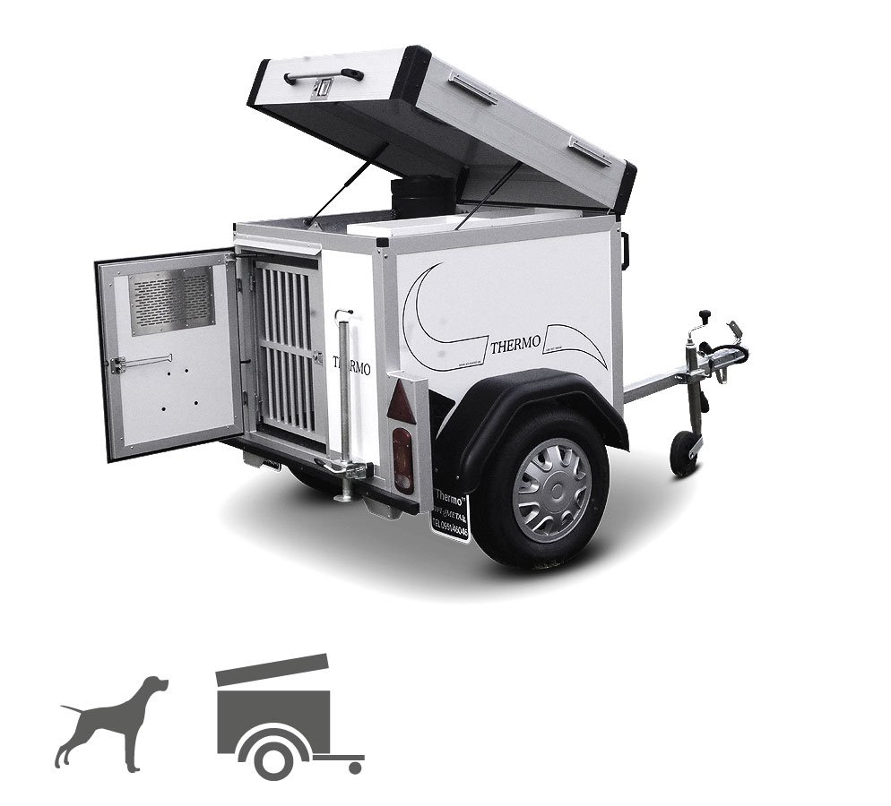 Remorque pour chien WT-Metall Thermo 1 Standard avec toit de rangement – Image 3