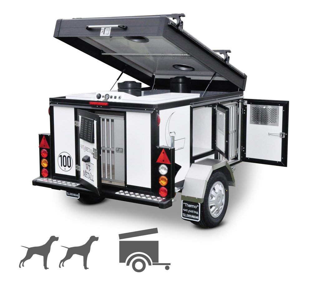Remorque pour chien WT-Metall Thermo 2 Balance Royal avec toit de rangement – Image 3