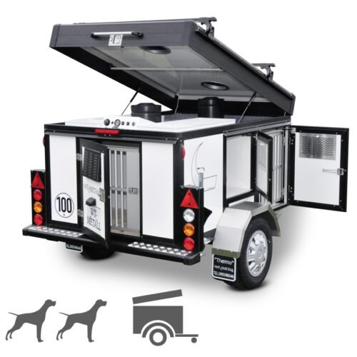 Remorque pour chien WT-Metall Thermo 2 Balance Royal avec toit de rangement