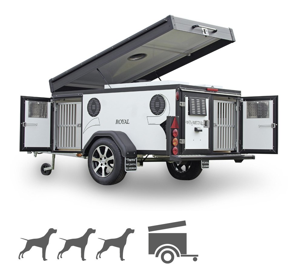 Remorque pour chien WT-Metall Thermo 3 Royal avec toit de rangement – Image 2
