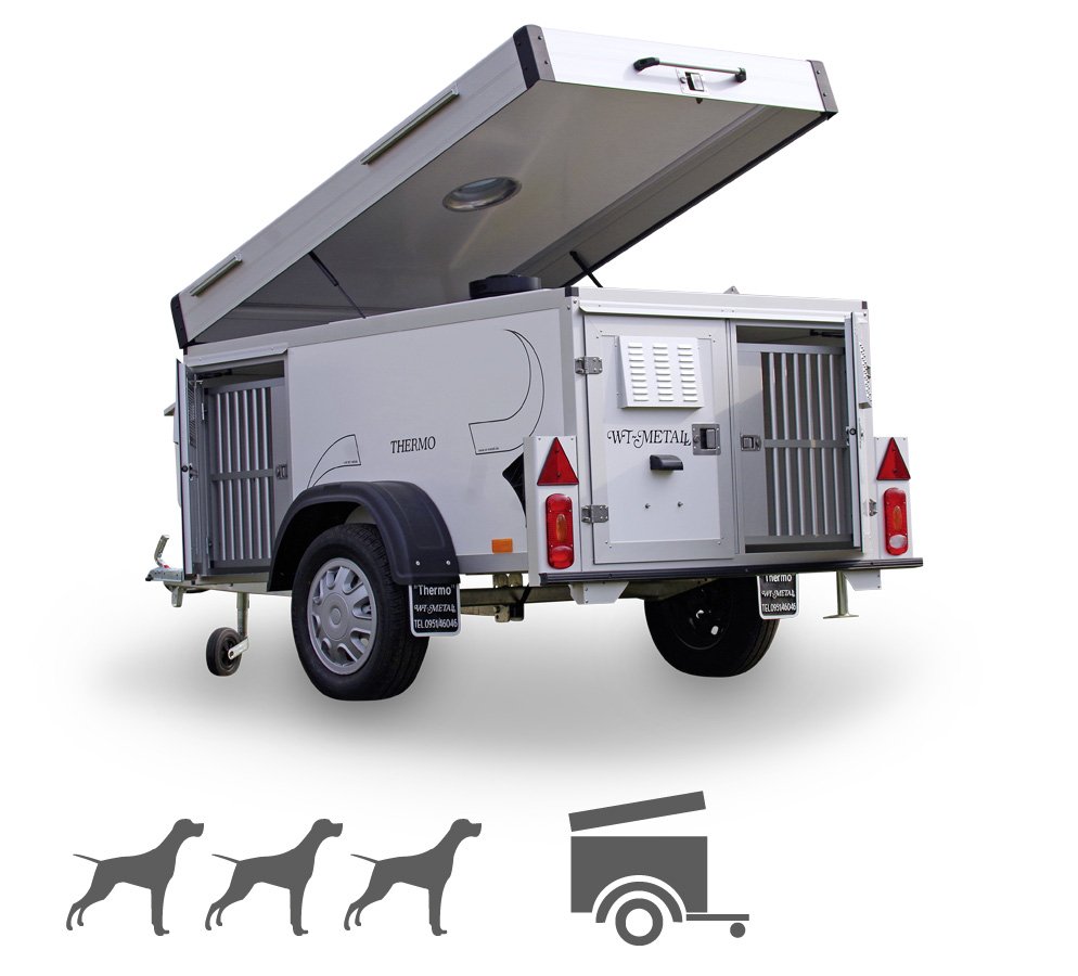 Remorque pour chien WT-Metall Thermo 3 Standard avec toit de rangement – Image 2