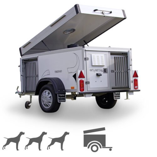Remorque pour chien WT-Metall Thermo 3 Standard avec toit de rangement