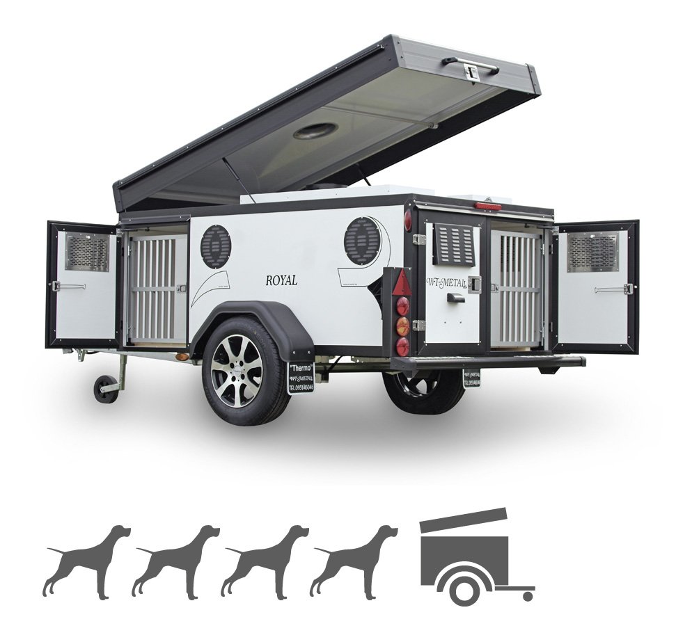 Remorque pour chien WT-Metall Thermo 4 Royal avec toit de rangement – Image 2