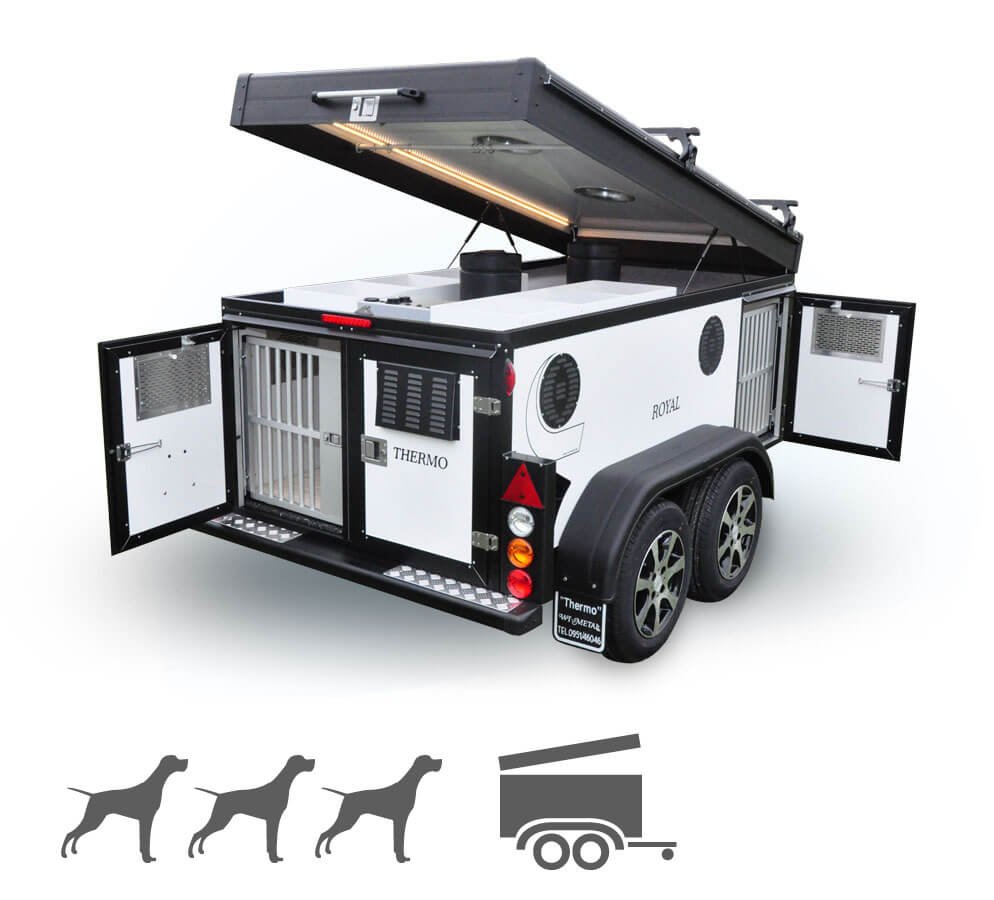 Remorque Tandem WT-Metall Thermo 3 Royal avec toit de rangement – Image 2