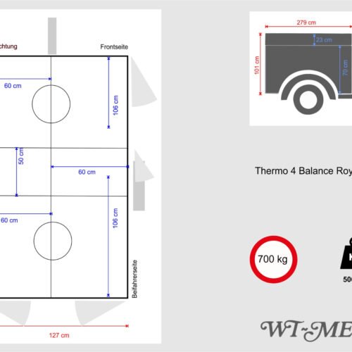 Remorque Tandem WT-Metall Thermo 4 Balance Royal